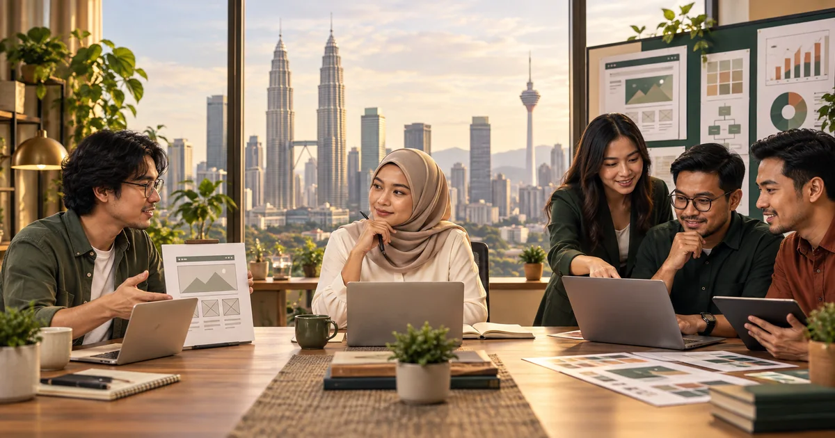 Malaysian business owner comparing one freelance web designer with a web design agency team