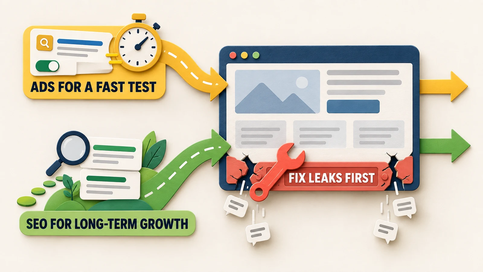 Fixing website problems that lose enquiries before sending traffic from Google Ads or SEO