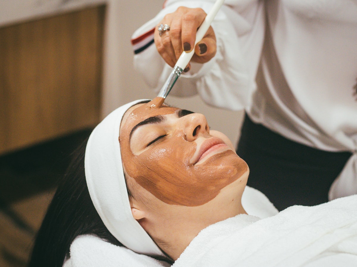 Skin rejuvenation treatment in a bright, clean clinic room